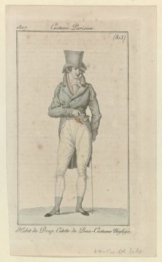 Journal des Dames et des Modes, Parisian Costume, 10 June 1807, (813): Cloth Coat (...)