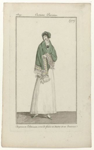Journal des Dames et des Modes, Parisian Costume, 25 April 1809, (971): Spiral Hat (...)