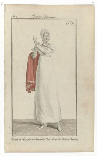 Journal des Dames et des Modes, Parisian Costume, 15 July 1809, (989): Bonnet with Filling (...)