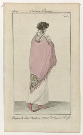 Journal des Dames et des Modes, Parisian Costume, 25 October 1809, (1013): Straw Hat (...)