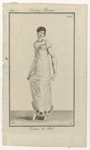 Journal des Dames et des Modes, Parisian Costume, 25 February 1810, (1041): Ball Costume
