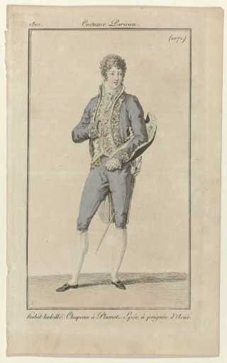 Journal des Dames et des Modes, Parisian Costume, 5 July 1810, (1071): Formal Coat (...)