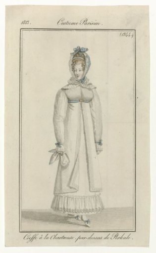 Journal des Dames et des Modes, Parisian Costume, 5 October 1813, (1344): Hat à la Chartreuse (...)