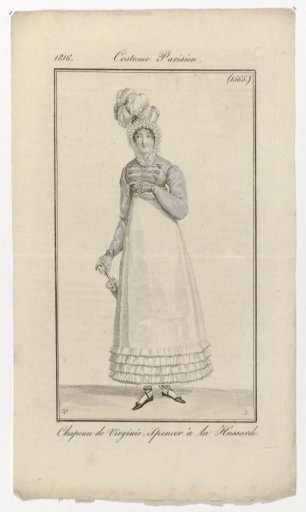 Journal des Dames et des Modes, Parisian Costume, 20 May 1816, (1565): Hat of Virginia (...)