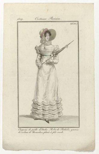 Journal des Dames et des Modes, Parisian Costume, 5 June 1819, (1820): Hat of Italian Straw (...)