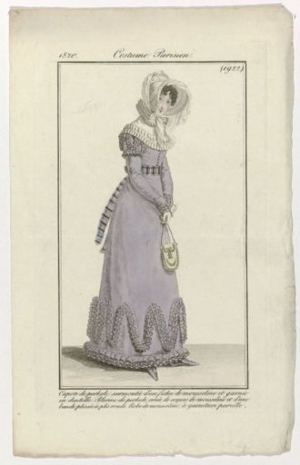 Journal des Dames et des Modes, Parisian Costume, 20 August 1820, (1922): Perkal Capote (...)