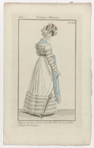 Journal des Dames et des Modes, Parisian Costume, 15 July 1822, (2081): Silk Fabric Hat (...)