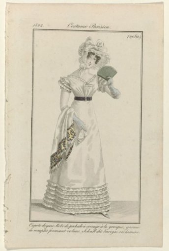 Journal des Dames et des Modes, Parisian Costume, 15 July 1822, (2082): Gauze Hat (...)