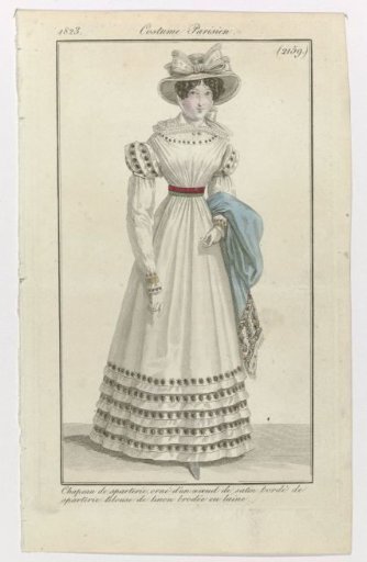 Journal des Dames et des Modes, Parisian Costume, 15 June 1823, (2159): Sparterio Hat (...)