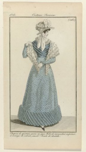 Journal des Dames et des Modes, Parisian Costume, 30 June 1823, (2162): Sparterio Hat (...)