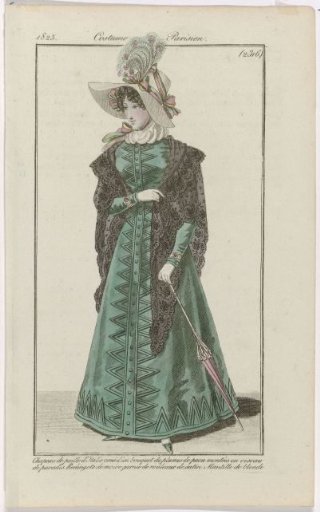 Journal des Dames et des Modes, Parisian Costume, 30 April 1825, (2316): Italian Straw Hat (...)
