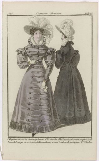 Journal des Dames et des Modes, Parisian Costume, 25 January 1826, (2379): Satin Hat (...)