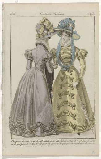Journal des Dames et des Modes, Parisian Costume, 15 April 1826, (2398): Crepe Hat (...)
