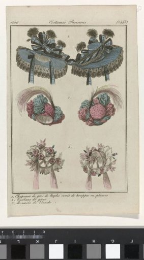 Journal des Dames et des Modes, Parisian Costumes, 30 September 1826, (2443): 1, Gros de Naples hats (...)