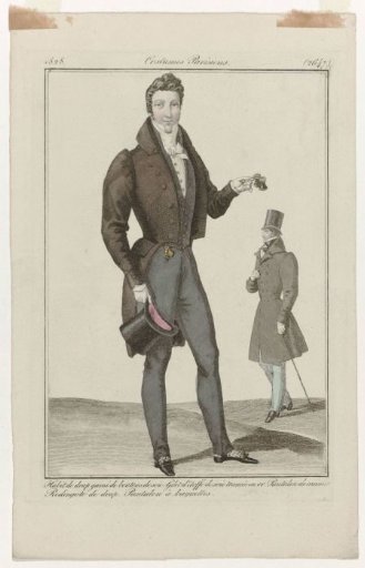 Journal des Dames et des Modes, Parisian Costumes, November 15, 1828, (2647): Cloth Coat (...)