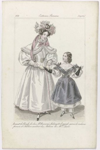 Journal des Dames et des Modes, Parisian Costumes, 25 September 1831, (2922): Blonde Bonnet (...)