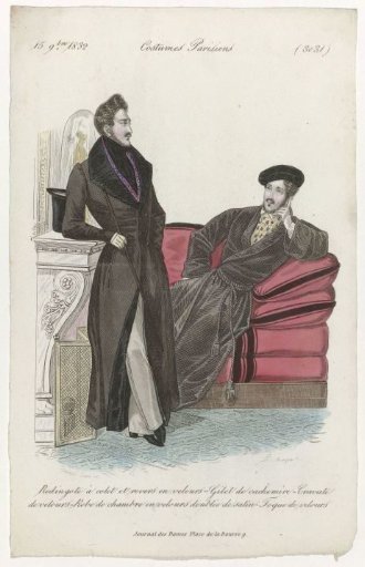Journal des Dames et des Modes, Parisian Costumes, September 15, 1832, (3031): Redingote with Collar (...)