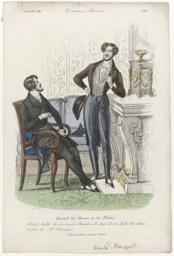 Journal des Dames et des Modes, Parisian Costumes, December 15, 1835, (3328): Silk-Doubled Habits (...)
