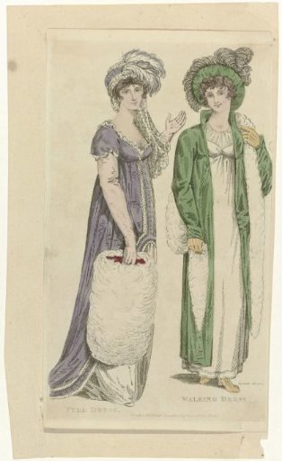 Ladies Monthly Museum, 1 January 1805: Full Dress. Walking Dress.