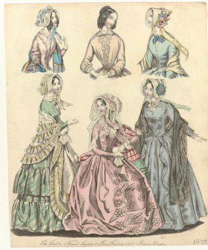 The World of Fashion, 1846: The Last & Newest (...) Morning Dresses