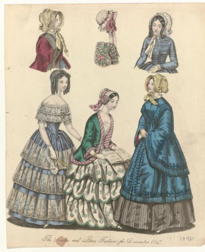 The World of Fashion, December 1847: The London and Paris Fashions