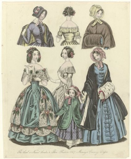 The World of Fashion, 1847: The Last & Newest (...) Morning & Evening Dresses