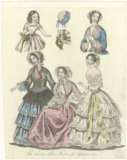 The World of Fashion, September 1850: The London & Paris Fashions (...)