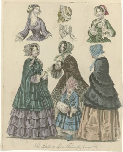 The World of Fashion, January 1851: The London & Paris Fashions (...)