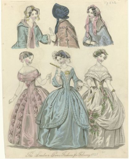 The World of Fashion, February 1851: The London & Paris Fashions (...)