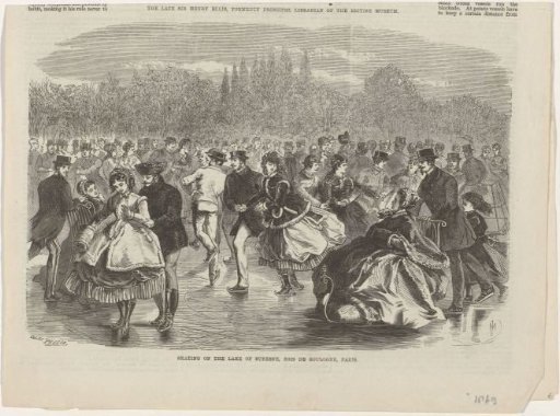 The Illustrated London News, Supplement, 6 Feb. 1869: Skating on the lake of Suresn (...)