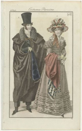 Journal des Dames et des Modes, Frankfurt Edition 1824, Parisian Costumes (48)