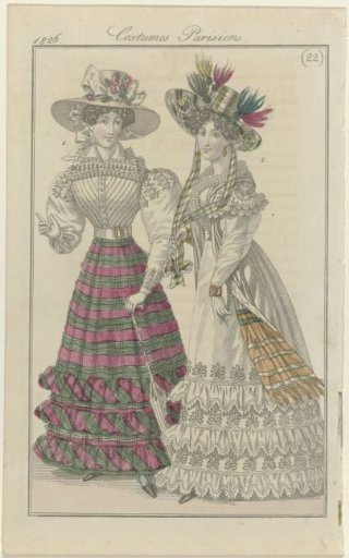 Journal des Dames et des Modes, Frankfurt Edition 1826, Parisian Costumes, (22)
