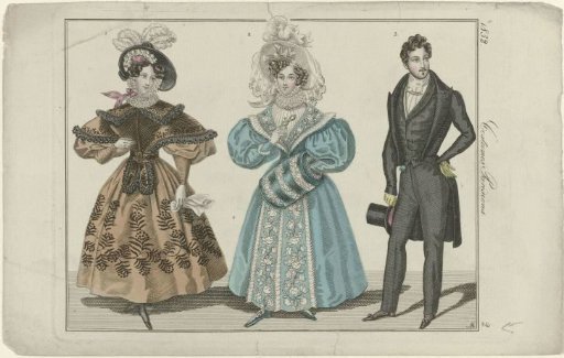 Journal des Dames et des Modes, Frankfurt Edition 1832, Parisian Costumes, (2)