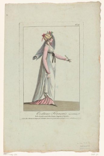 French Costume, then New Parisian Costume 1799-1810, No. 26: Dress Fastened and Tied with Velvet (...)