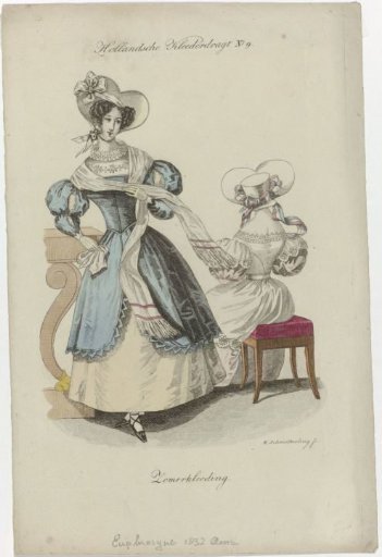 Euphrosyne, 1832, No. 9: Dutch Costume. Summer Clothing.