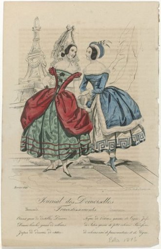 Journal des Demoiselles, February 1843: Norman. Disguises. Cracovienne (...)