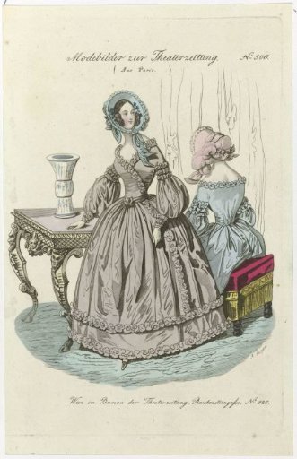 Allgemeine Theaterzeitung und Originalblatt für Kunst, Musik, Mode und Geselliges Leben, 1839, No. 506: Fashion Plates for the Theater Times, from Paris