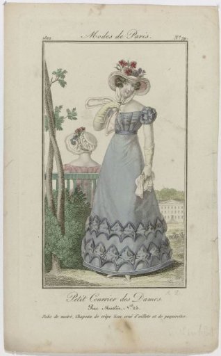 Petit Courrier des Dames, 1822, No. 79: Dress of Moiré (...)