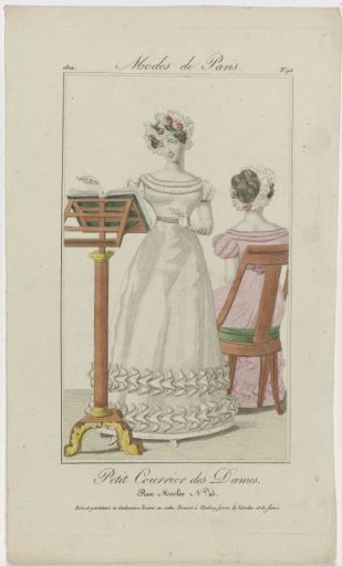Petit Courrier des Dames, 1822, No. 95: Dress and Trim of Cachemir (...)