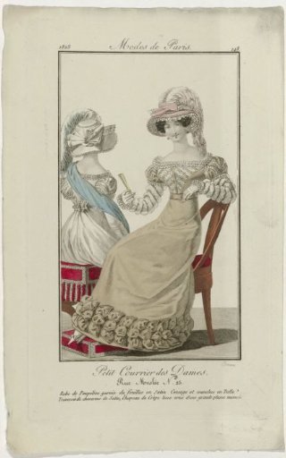 Petit Courrier des Dames, 1823, No. 148: Dress of Paupelin (...)