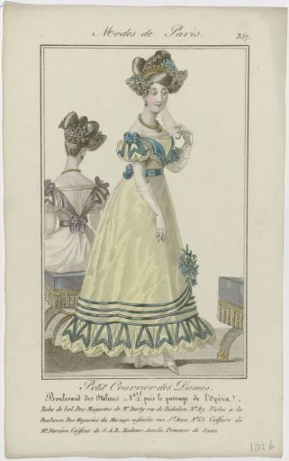 Petit Courrier des Dames, 1826, No. 357: Ball Dress (...)