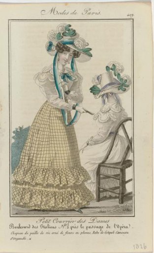 Petit Courrier des Dames, 1826, No. 409: Straw Hat (...)