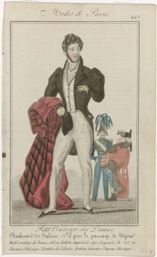 Petit Courrier des Dames, 1827, No. 445: Bronze-Colored Coat (...)