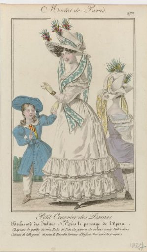 Petit Courrier des Dames, 1827, No. 472: Rice Straw Hat (...)