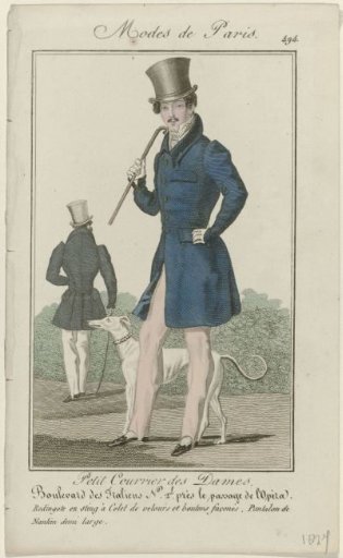 Petit Courrier des Dames, 1827, No. 494: Redingote in Sting (...)