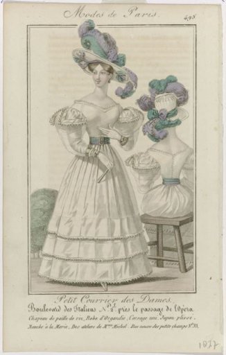 Petit Courrier des Dames, 1827, No. 495: Rice Straw Hat (...)