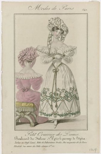 Petit Courrier des Dames, 1827, No. 540: Lamé Fabric Turban (...)