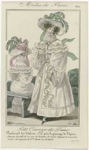 Petit Courrier des Dames, 1829, No. 642: Rice Straw Hat..