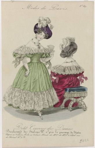 Petit Courrier des Dames, 1832, No. 869: Velvet Hat (...)