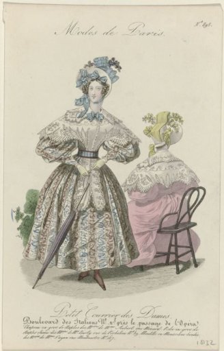 Petit Courrier des Dames, 1832, No. 895: Gros de Naples Hat (...)